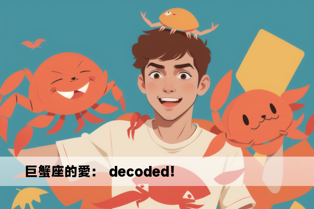 巨蟹座的愛： decoded！ 